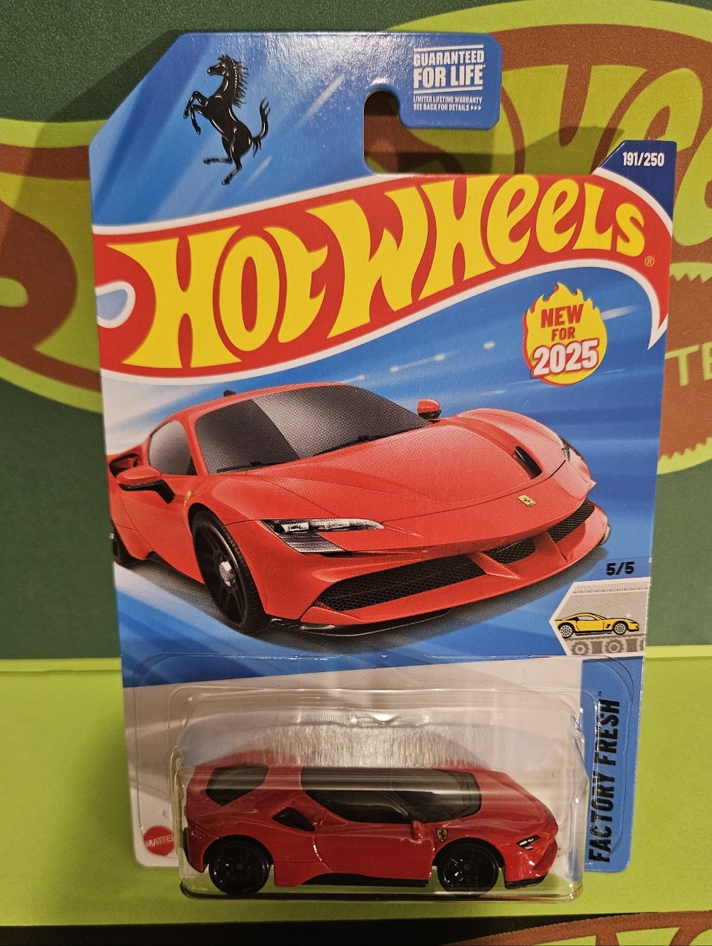 HotWheels SF90 Ferrari Red Hot Wheels Die-Cast Sports Car